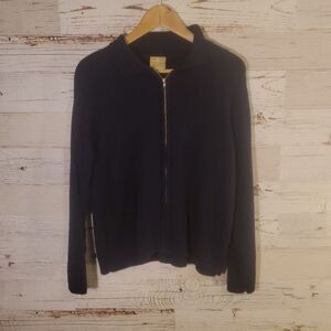 Partners full-zip navy sweater